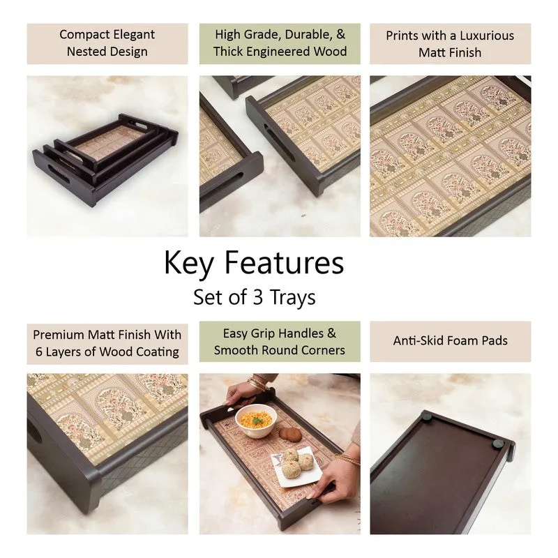 Axura Wooden Serving Tray - Set Of Three media 4
