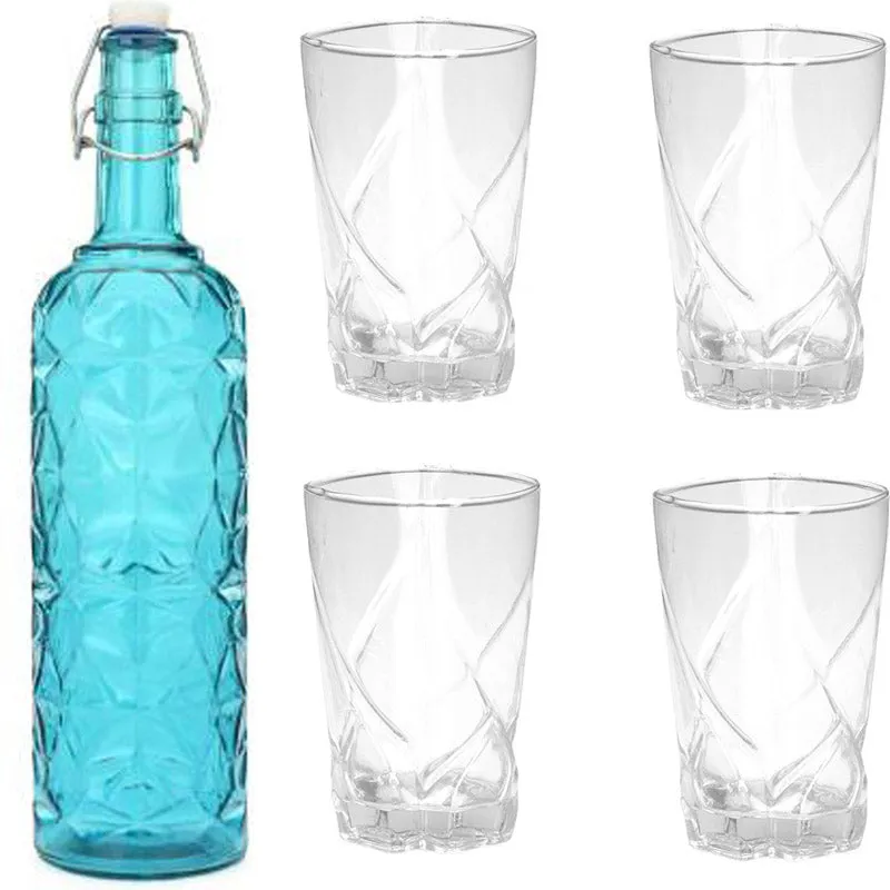 Ulrich 1000 mL Water Bottle With 280 mL Glasses - Five Piece Set media 1