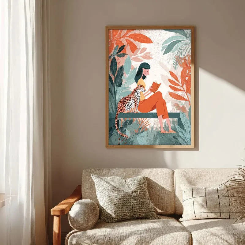 ForestReverie Canvas Wall Painting - Brown Frame media 6