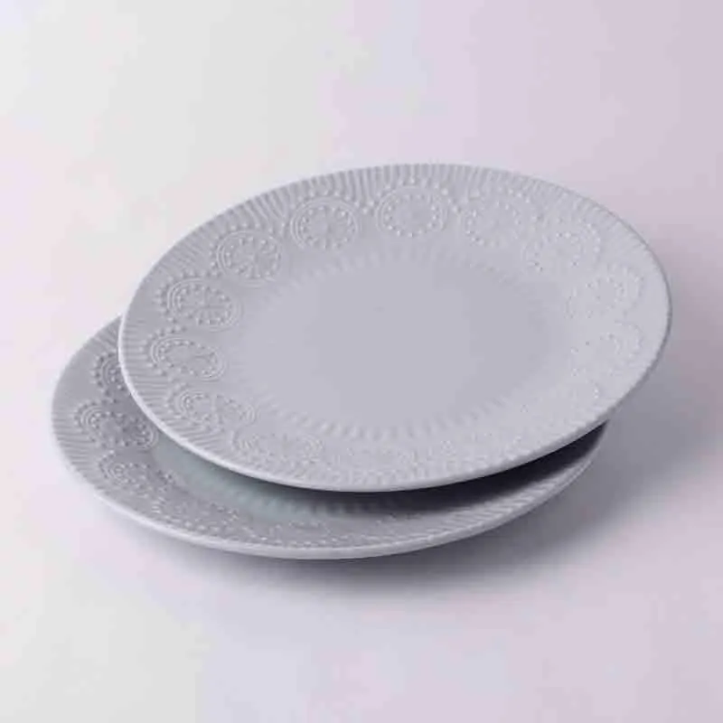 Crown Dinner Plate - Grey - Set Of Two media 5