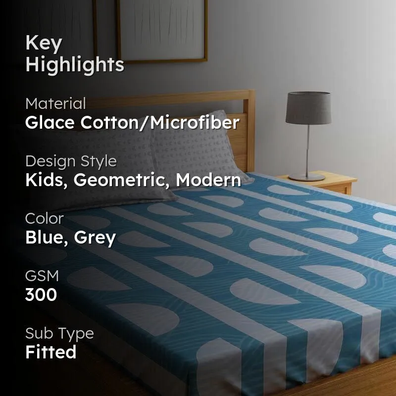 Quirky Medley Fitted Microfiber Bedsheet - 300 GSM media 2