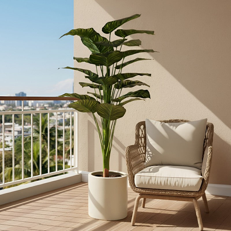 AarviDecor Lush Leaf PVC Artificial Plants media 5