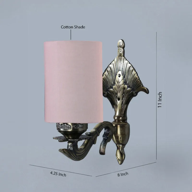 Magda Masique Cylindrical Fabric & Metal Wall Lamp - Grey media 4