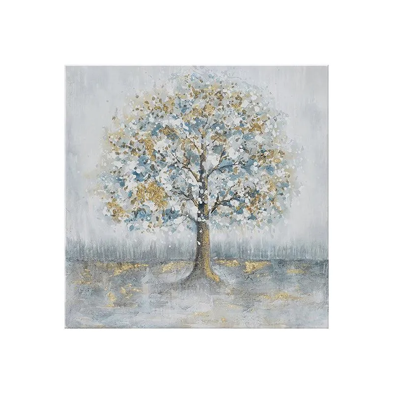 Tranquil Tree With White And Golden Foliage Wall Painting media 5