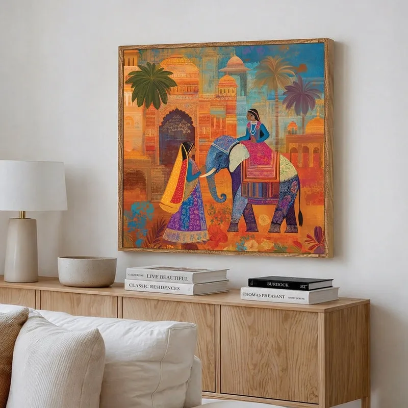 Royal Gaj Canvas Wall Art With Frame media 4