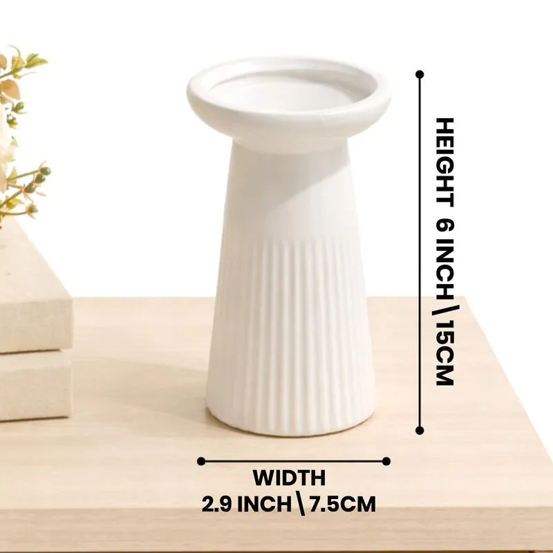 Funky Form Vase - White media 8
