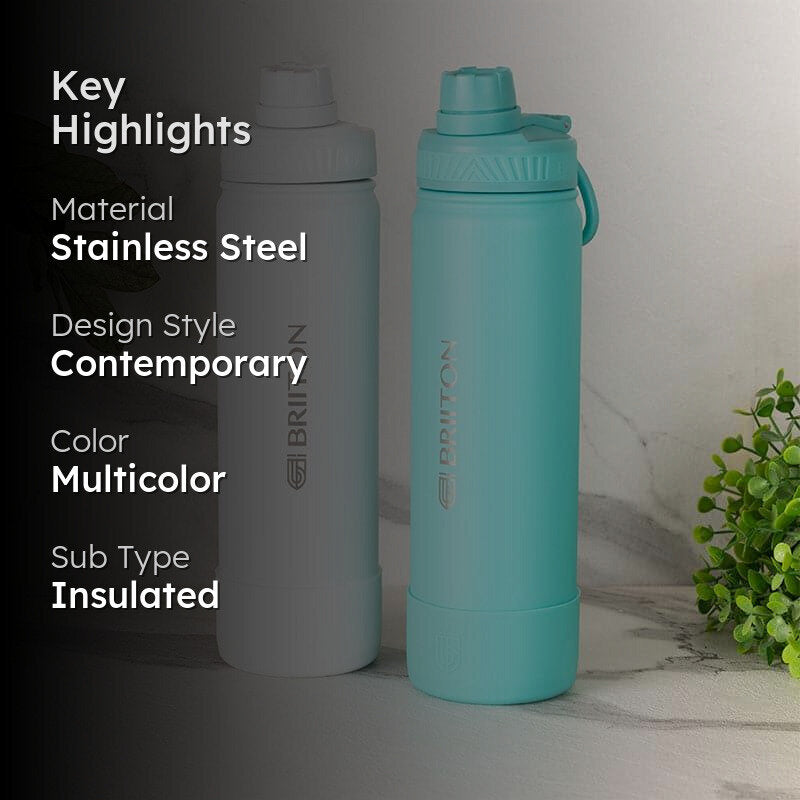 Sip Slay Hot & Cold Thermos Water Bottle (White & Sky Blue, 750 mL Each) - Set Of Two media 2