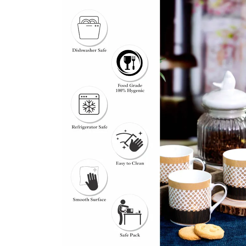 Sonaki Giselle Charm Bone China Tea Cup (210 mL Each) - Set Of Six media 4
