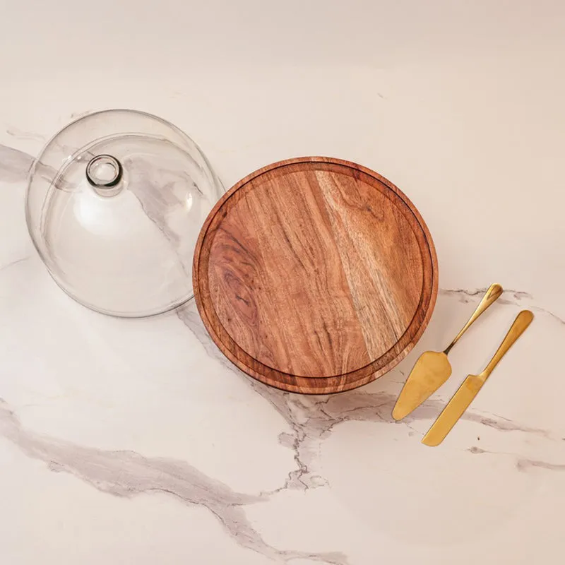 PureForm Wood & Glass Cake Stand - Set Of Two media 7