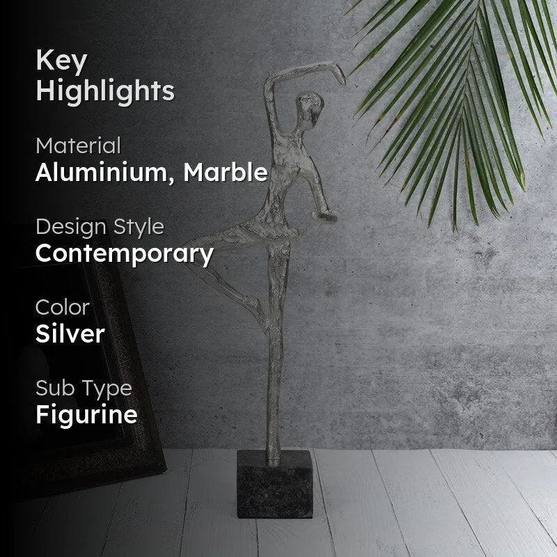 Bravo Ballerina Showpiece - Silver media 2