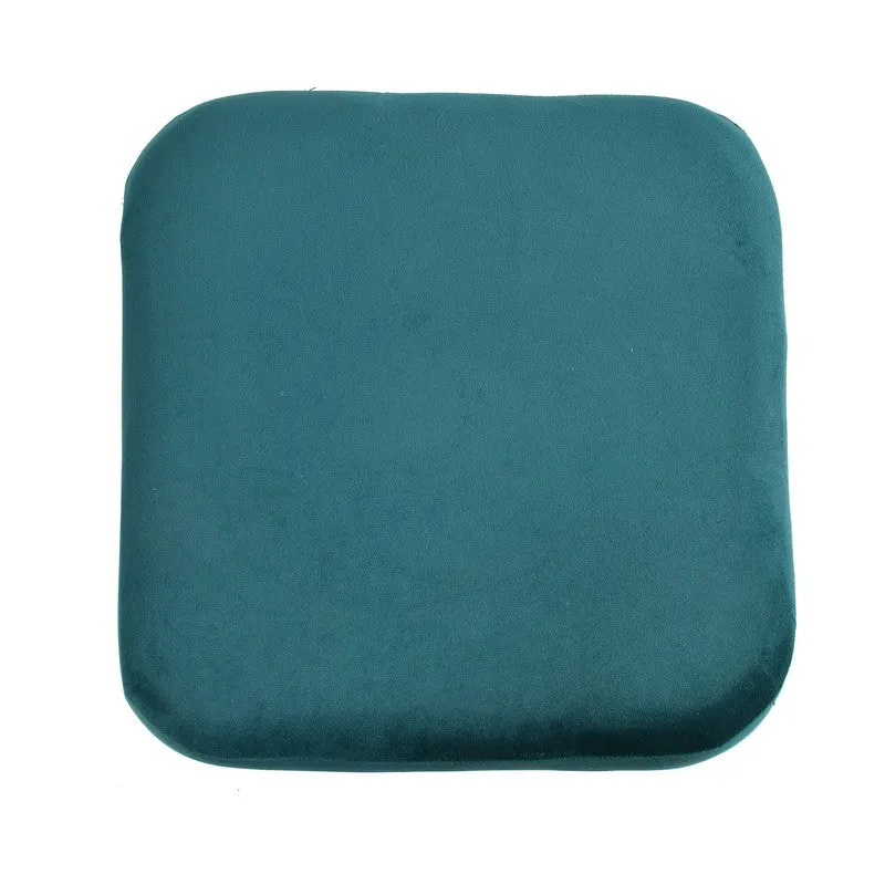 Aureum Solid Velvet Pouffe - Teal media 4