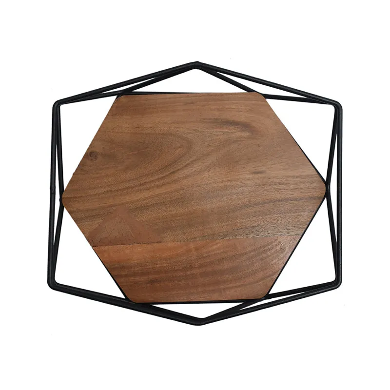 Nidara Geometric Platter - Black media 4