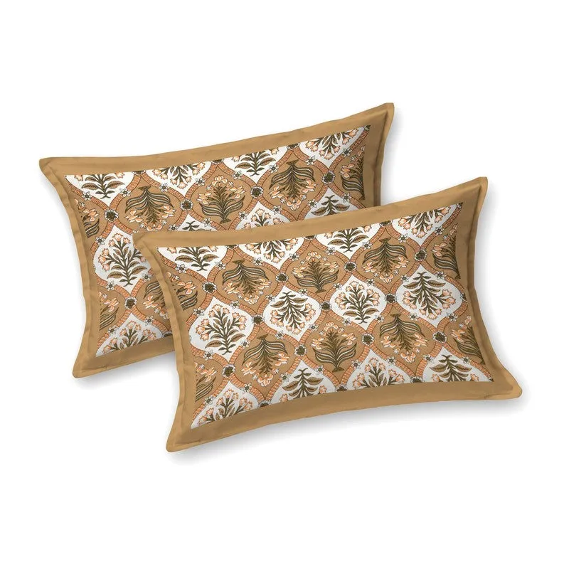 Nesty Cotton Bedsheet (Brown,Beige) - 240 TC media 4