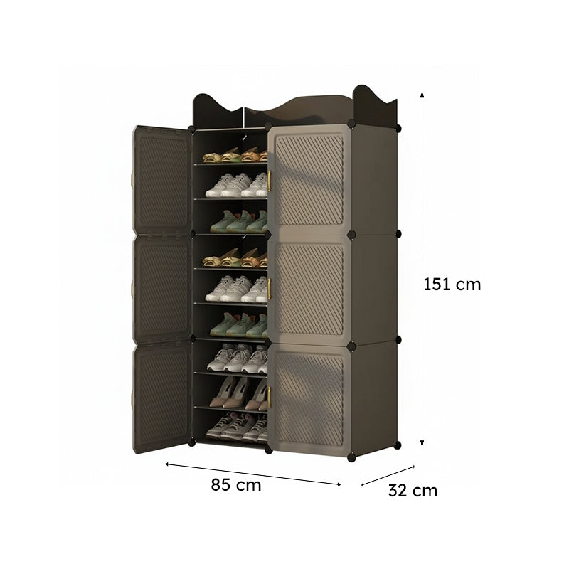 Everyday Grey Plastic & Metal Shoe Racks media 10