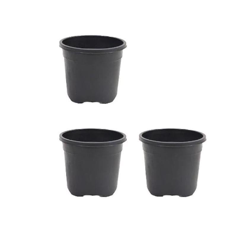 Ugaoo Garden Black Plastic Pot (15.4 CM) - Set Of Three media 5