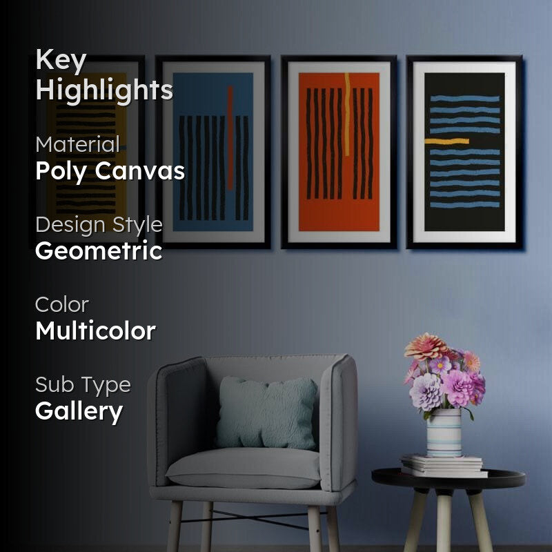 Out Of The Box Poly Canvas Wall Art - Set Of Four media 2