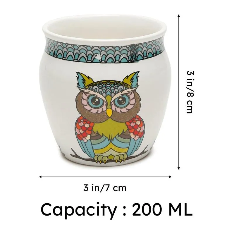 Owls Perch Handcrafted Ceramic Kulhad (220 mL) - Set Of Six media 7