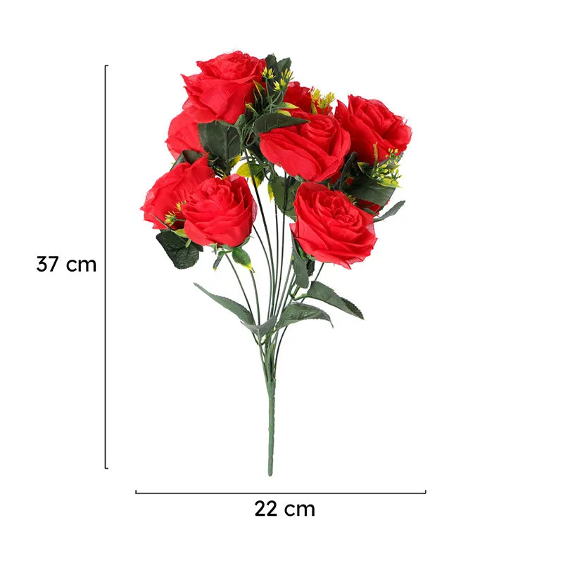 Fiora Artificial Rose (Red)  Set of One media 1