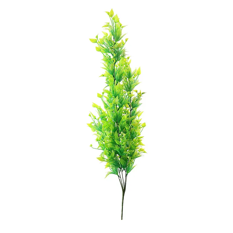 Faux Green Leafy Vine With Metal Wall Stand media 3
