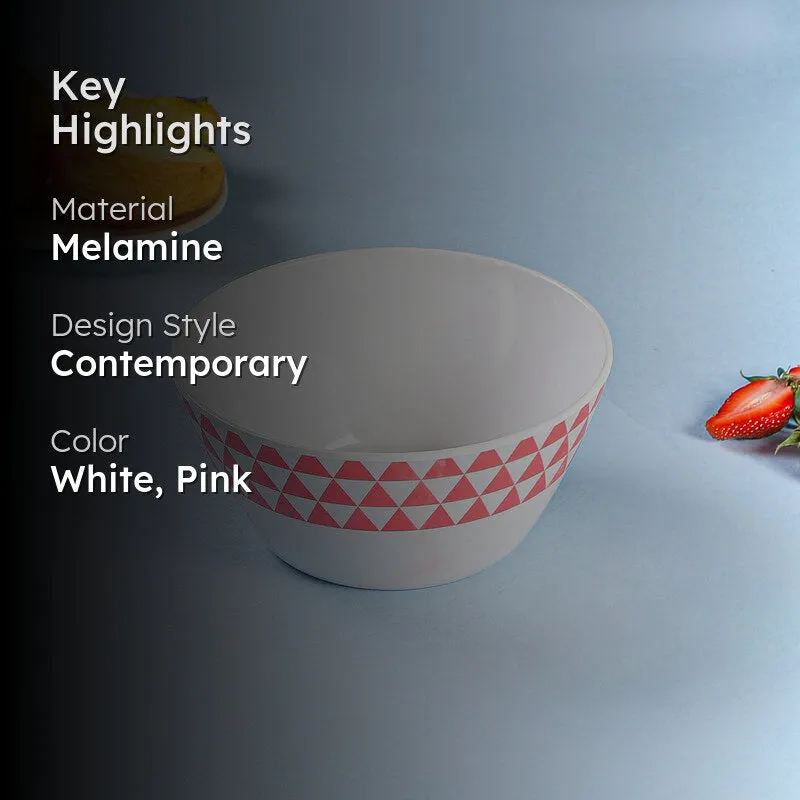 Jisho Snack Bowl (White & Pink) - 750 ML media 2