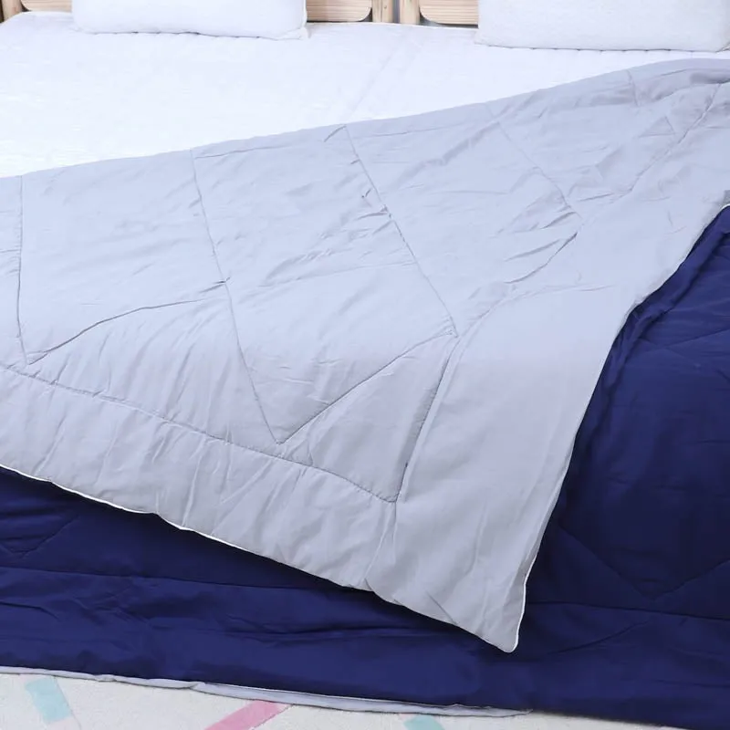 Adova Reversible Microfiber Comforter (Blue & Grey) - 120 GSM media 4