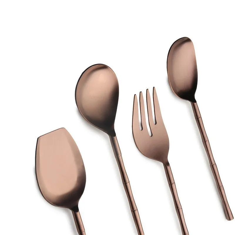 Bamboo Elegance Rose Serving Set - Four Piece Set media 4