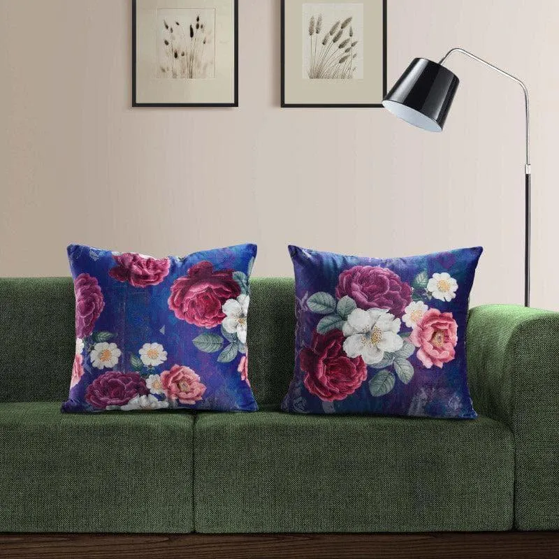 Swayam Gulabi Bloom Cushion Cover - Set Of Two media 1