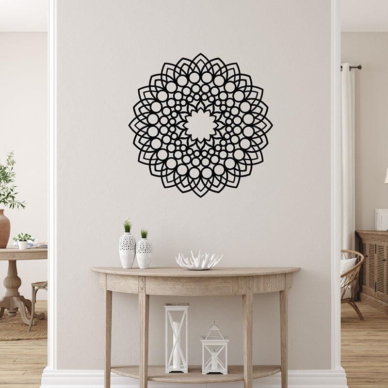 Ikso Mandala Black Iron Wall Accent