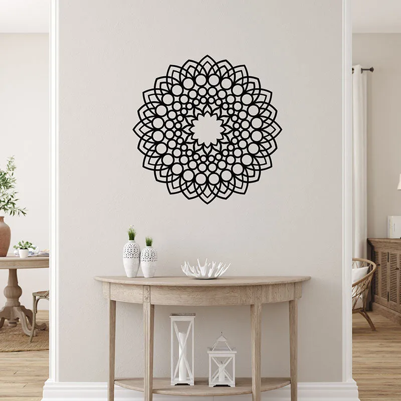 Ikso Mandala Black Iron Wall Accent media 1
