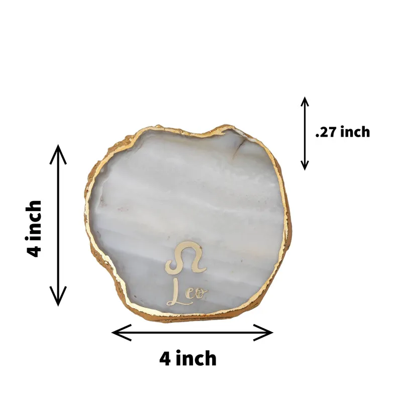 Leo Agate Coaster - Natural media 5