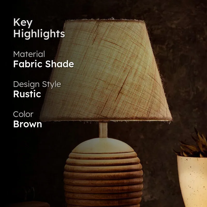 Shawty Fabric Table Lamp - Beige media 2