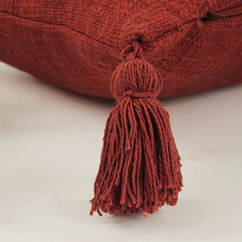 Claira Solid Cushion Cover (Red) - Set Of Two media 7
