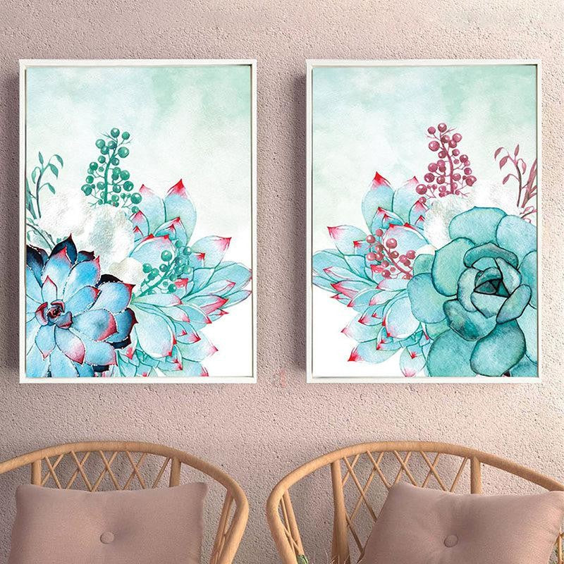 Peony Cluster Wall Painting - Set Of Two