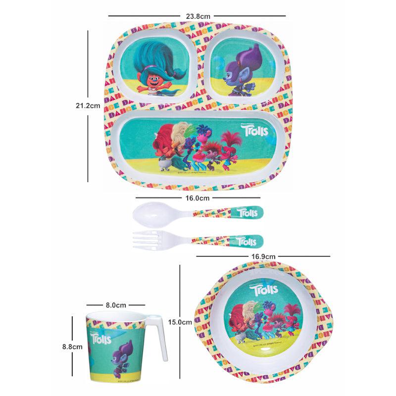 Servewell Trolls Whimsy Kids Dining Set - Five Piece Set media 4