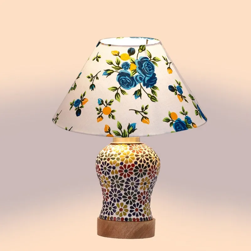 Ambrya Fleur Cone Wooden Table Lamp - Multicolor media 6