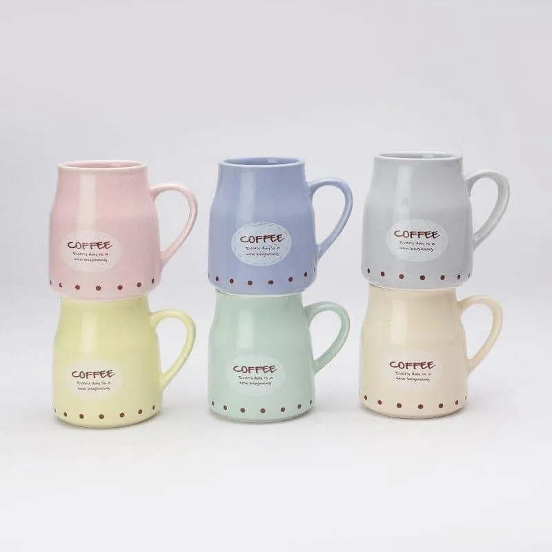 Juya Ceramic Coffee Mug (150 mL Each) - Set of Six media 4
