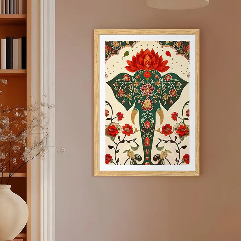 Raja Haathi Wall Art With Frame media 3