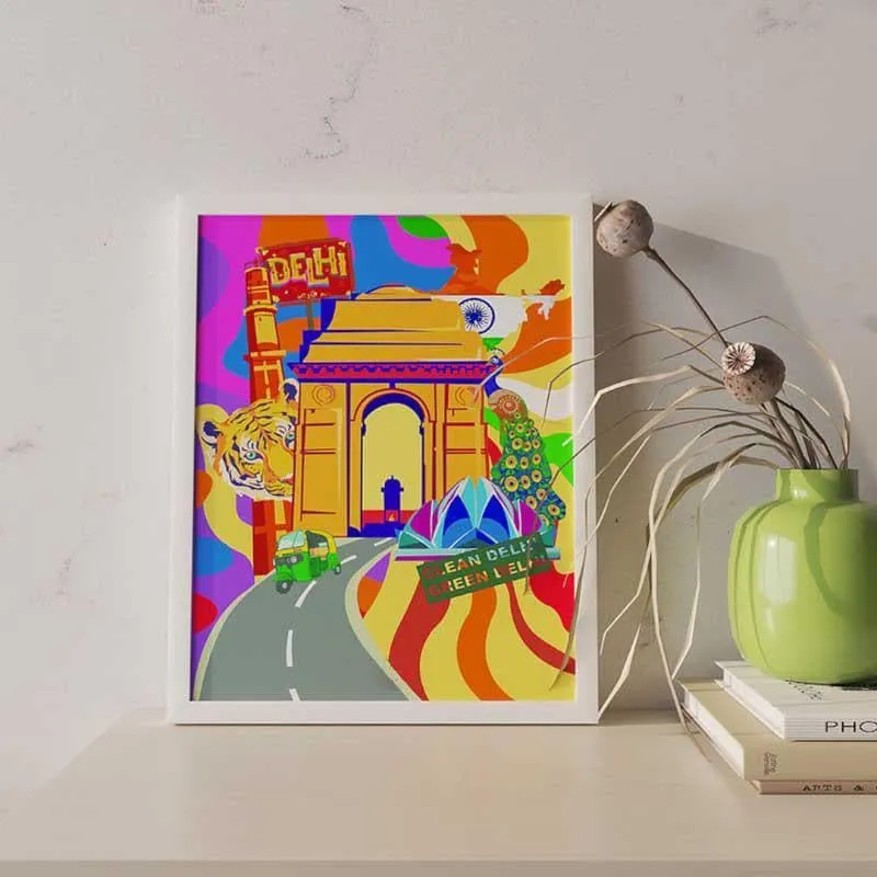 Delhi City Pop Wall Art media 1