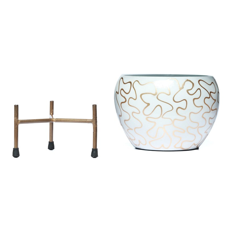 Botanique Charm Metal Planter with Stand - Multicolor media 6