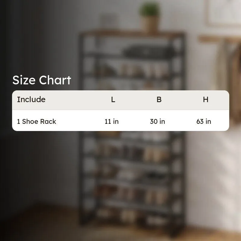 Flexible Metal Shoe Rack - Black,Brown media 6
