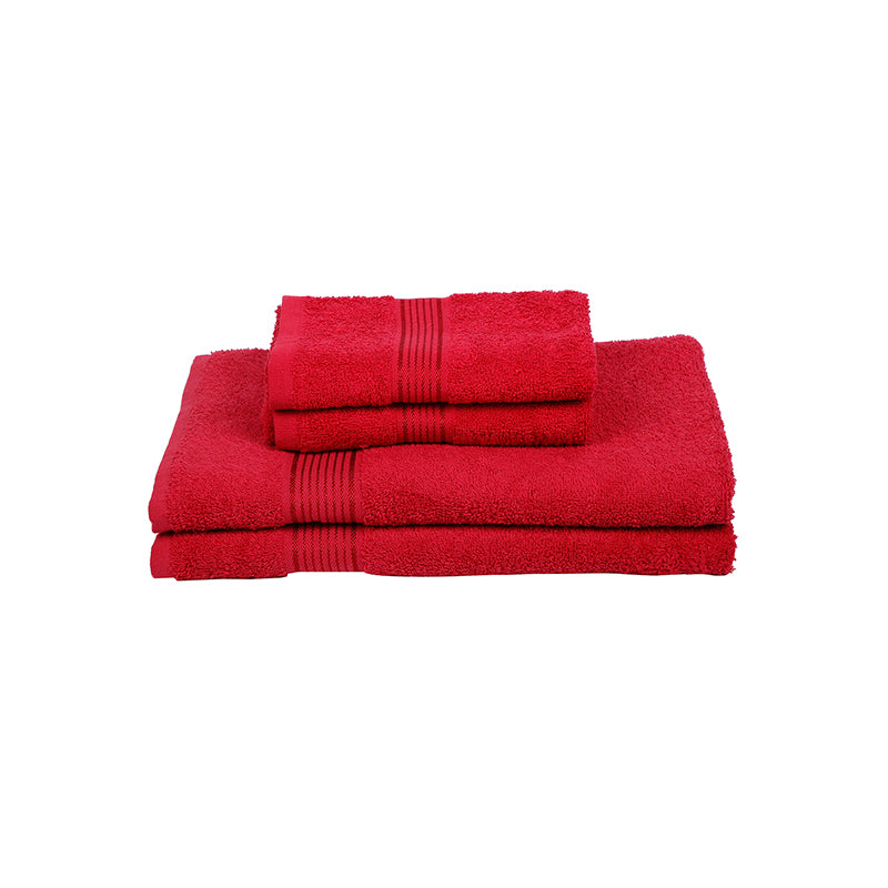 Eva Quick Dry Towel Combo (Red) - Four Piece Set media 3