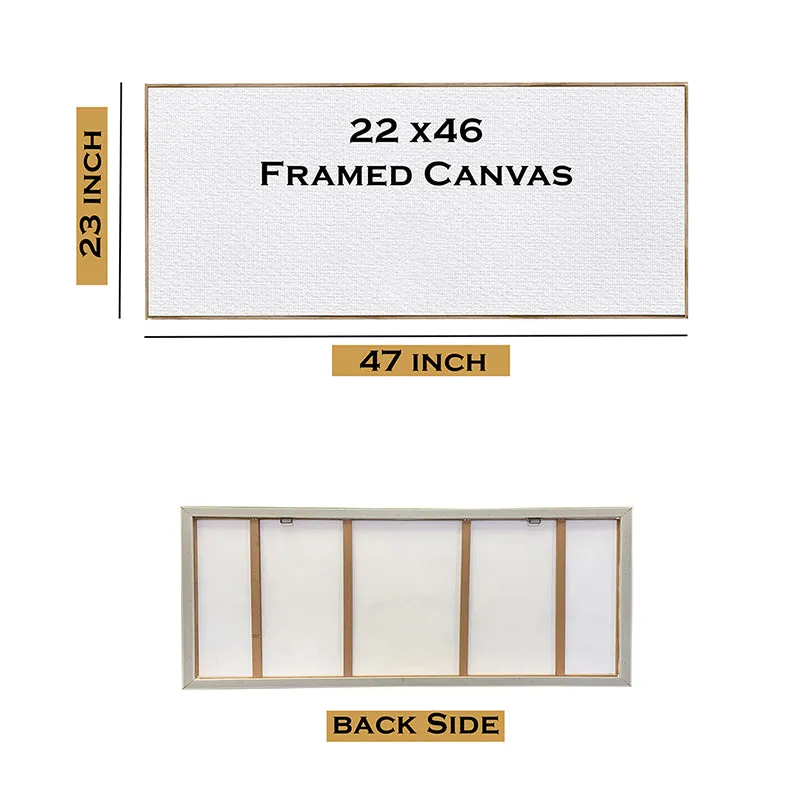 Amber Cascade Abstract Canvas Wall Art With Frame - Brown media 7