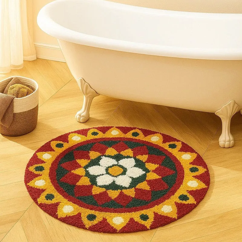 Garnet Rangoli Micro Fibe Rug media 4