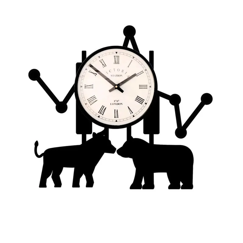 Animals Steel Analog Wall Clock - Black media 4