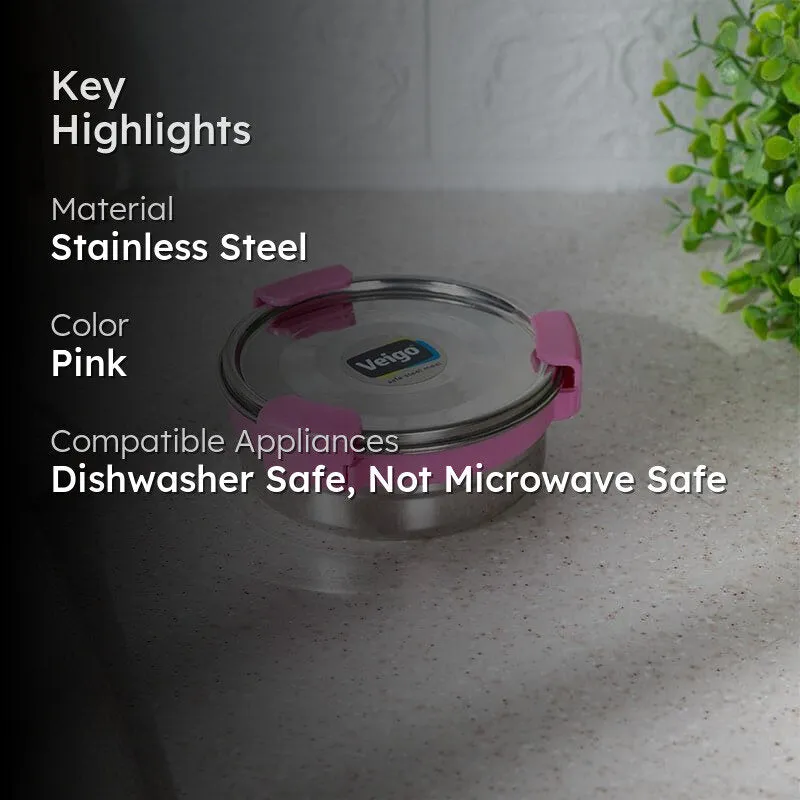 Clip Lock Lunch Box (275 mL) - Pink media 2