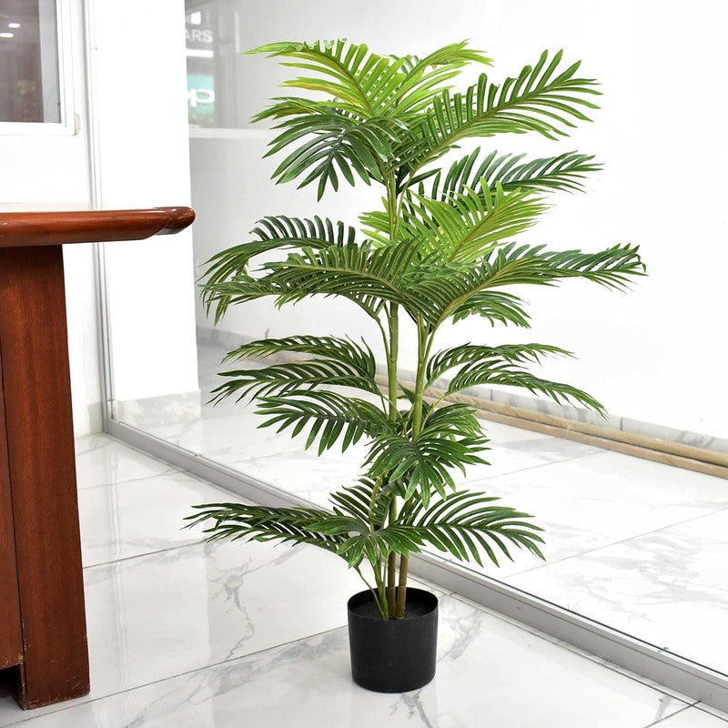 Harmony Artificial Dracaena Plant With Black Plastic Pot - 4 Feet media 5