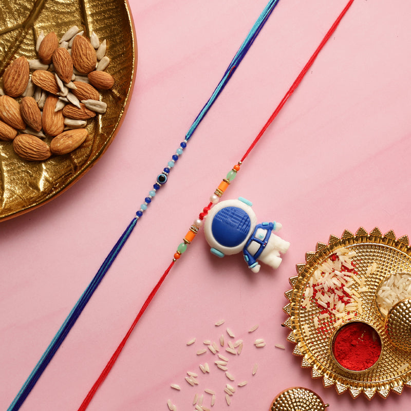 Astro II Rakhi with Roli Chawal - Three Piece Set