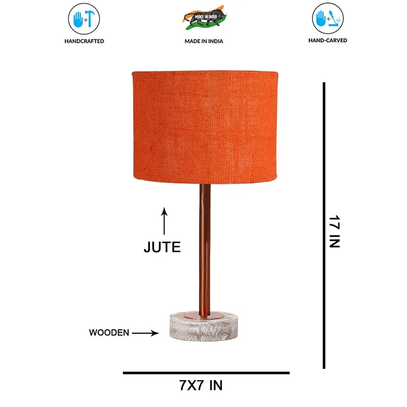 Sienna I Rodin Wooden Table Lamp - Orange,Copper,White media 7