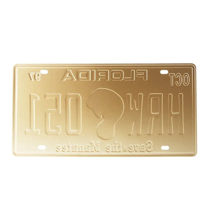 Florida Hrw 051 Number Plate Metal Wall Accent media 7