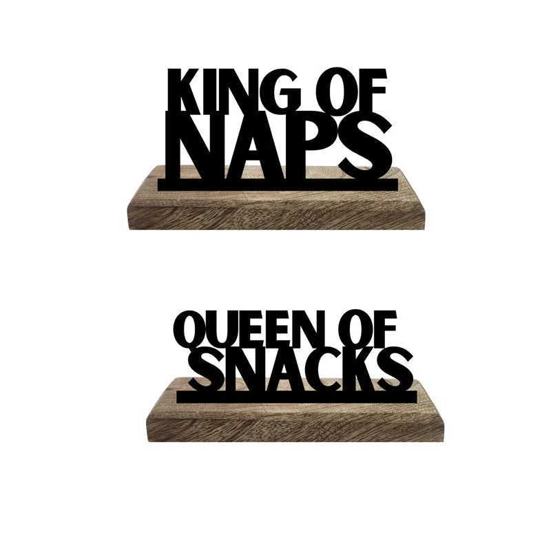 King Of Naps Typography Showpiece - Set Of Two media 4